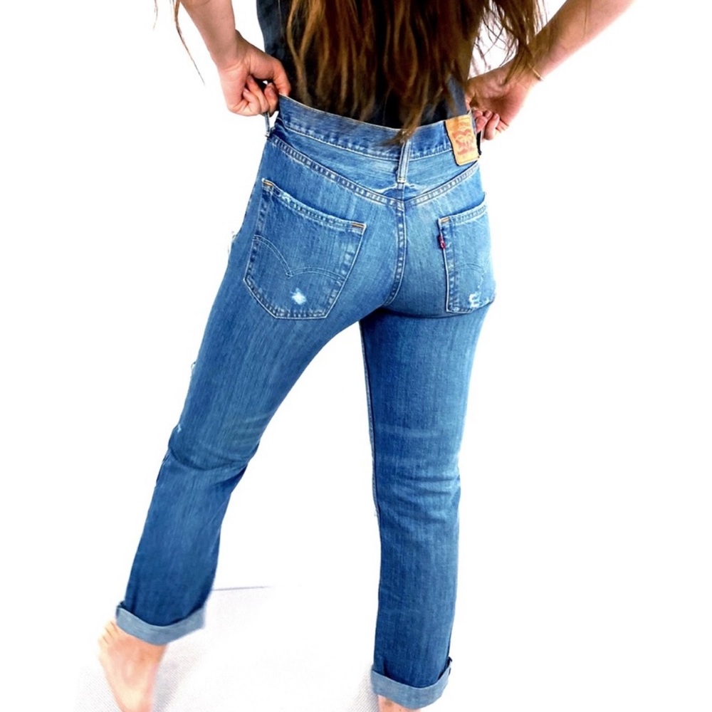 Levi’s Denim Custom Distressed Straight Leg 511 - Picture 10 of 12